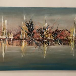 Carnaval à bord de Mer — peinture de Juan Conrado (Acrylique — 70 × 50 cm — 2022)