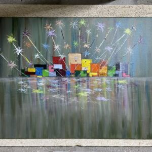 Eclarage de zone Industriel — peinture de Juan Conrado (Acrylique — 80 × 60 cm — 2022)
