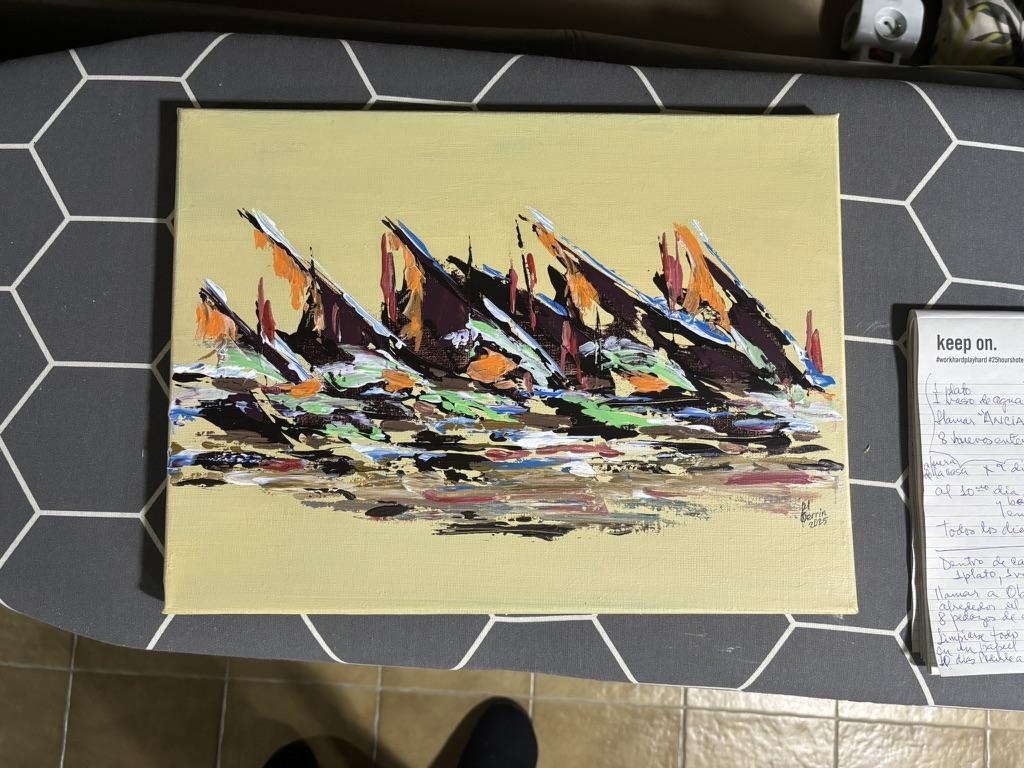 L’importance — peinture de Juan Conrado (Acrylique — 40x30 cm — 2025)