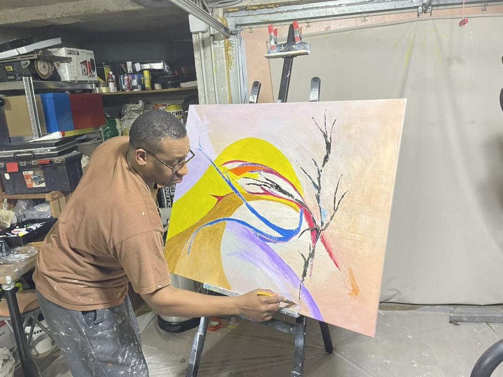 Racines — peinture de Juan Conrado (Acrylique — 100 × 80 cm — 2022)