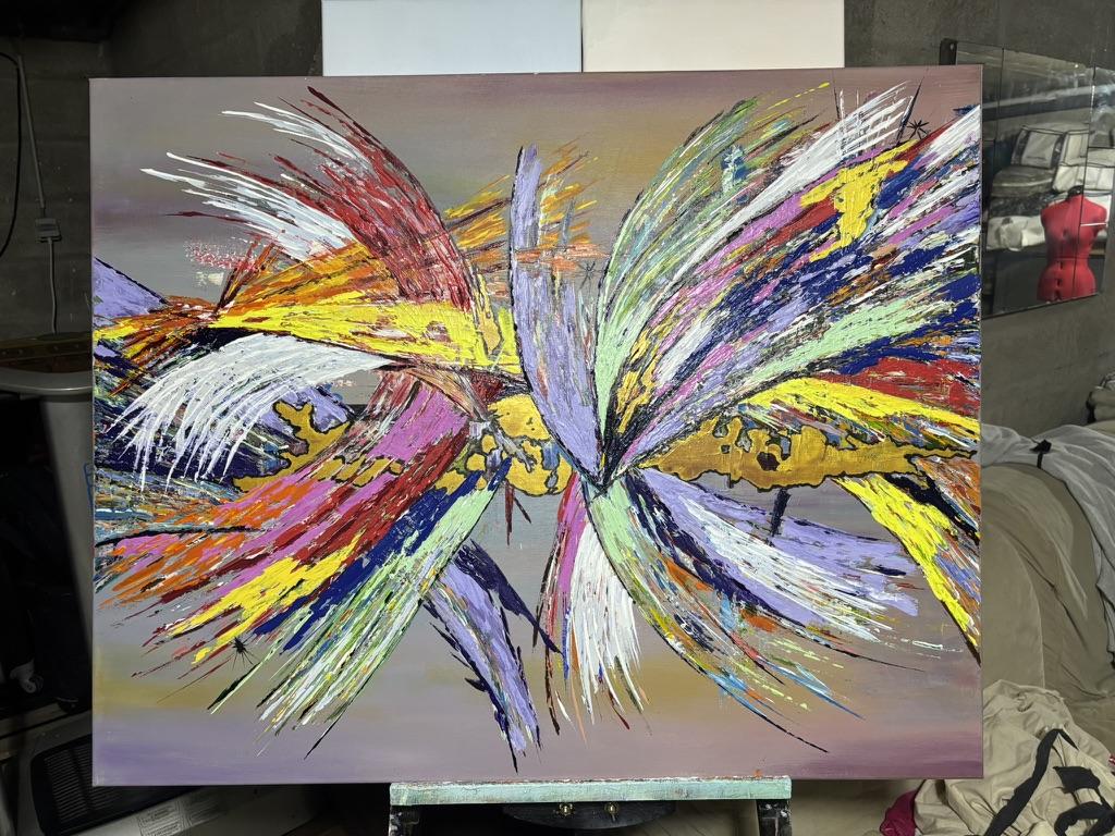 Rafales de vent — peinture de Juan Conrado (Acrylique — 100x80 cm — 2025)