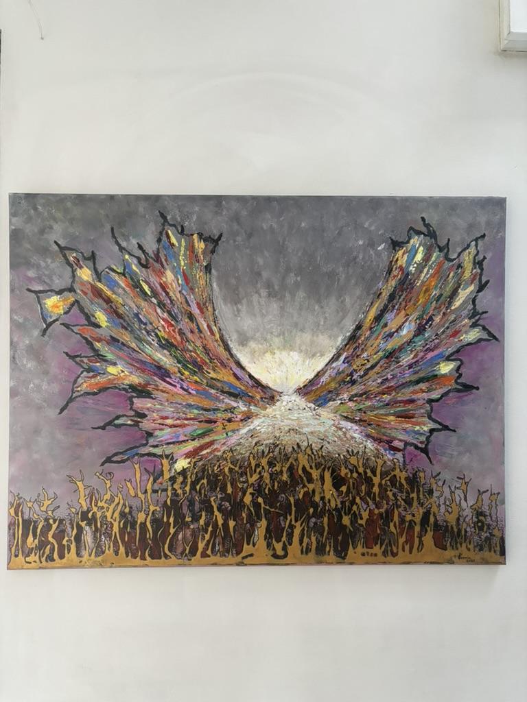 Siniestro — peinture de Juan Conrado (Acrylique — 100x80 cm —)