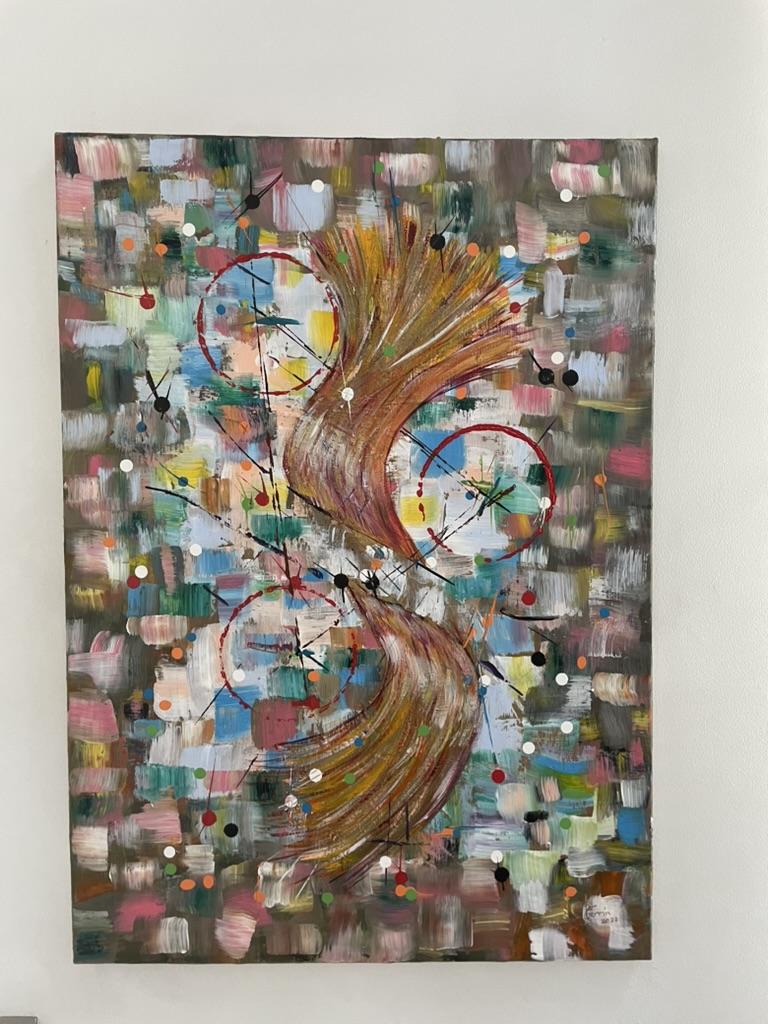 Sur Mosaique Claire — peinture de Juan Conrado (Acrylique — 100 × 80 cm — 2023)