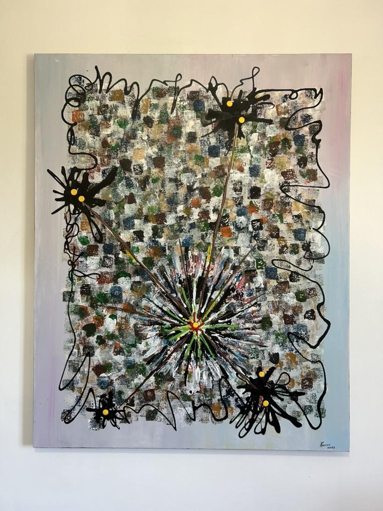 Tissus — peinture de Juan Conrado (Acrylique — 100 × 80 cm — 2023)