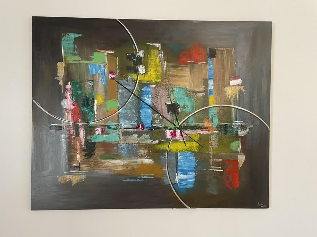 Una Urbe Ocular — peinture de Juan Conrado (Acrylique — 100x80 cm — 2024)