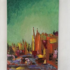 Village — peinture de Juan Conrado (Acrylique — 70x50 cm — 2025)