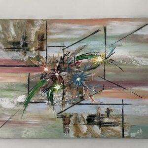Visionnaire Stellaire — peinture de Juan Conrado (Acrylique — 70 × 50 cm — 2022)